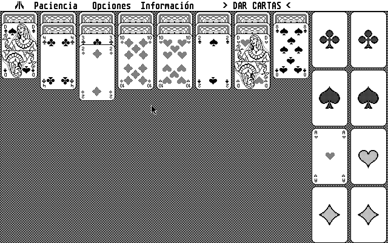 Patience atari screenshot